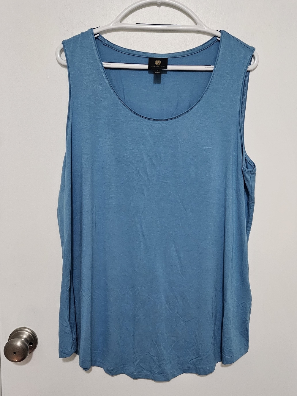 JM Collection SET OF 2 Sleeveless Tank Top in Aqua And Blue Size 1X - Picture 3 of 7